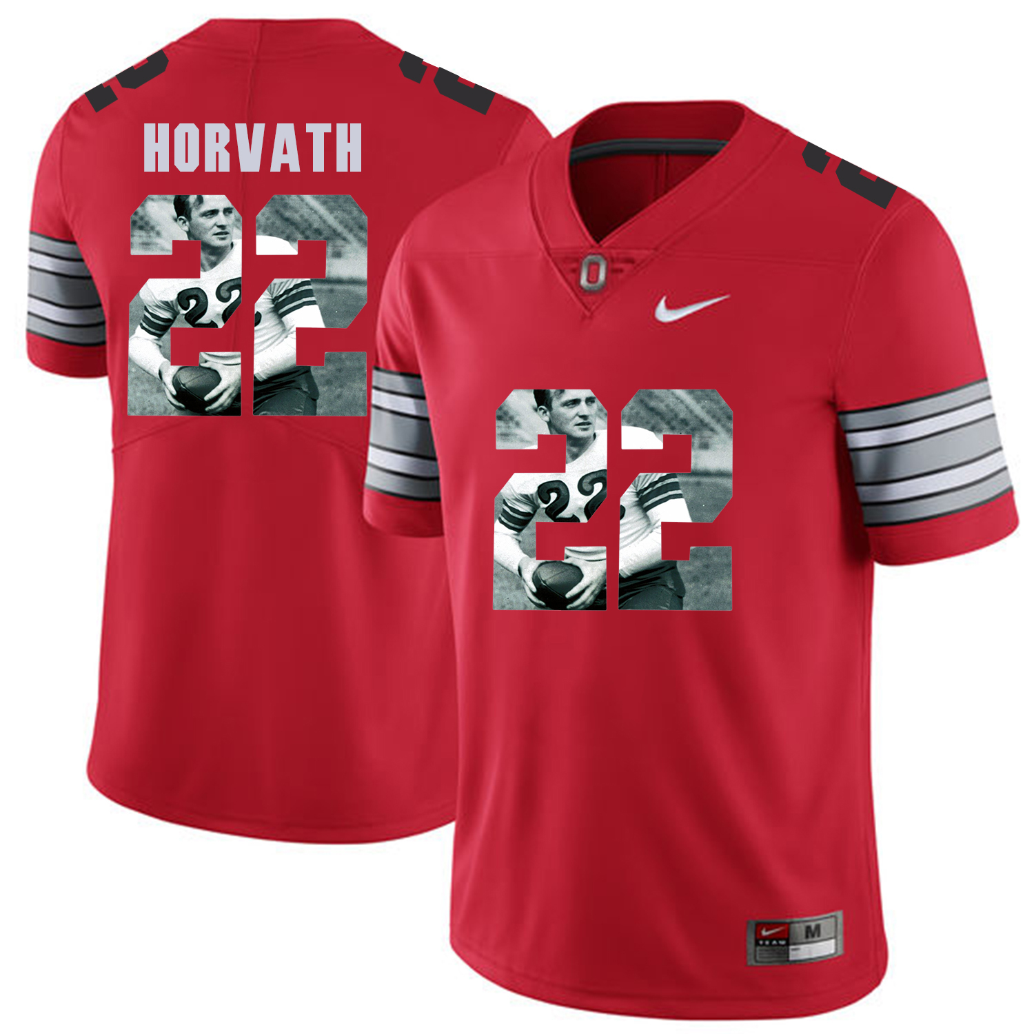 Men Ohio State 22 Horvath Red Fashion Edition Customized NCAA Jerseys